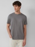 s.Oliver Tricou barbati cu decolteu la baza gatului, din bumbac cu croiala Regular Fit, Gri, S