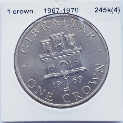 2898 Gibraltar 1 Crown 1969 Elizabeth II (2nd portrait) km 4 foto