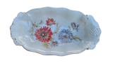 Platou Portelan Vintage Roschutz Germania, Model Floral, Antichitati, Decor Crizanteme, 32cm