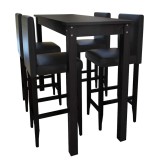 Cumpara ieftin Masa de bar cu 4 scaune de bar, negru