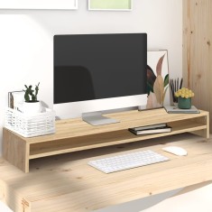 vidaXL Suport monitor, stejar Sonoma, 100 x 24 x 13 cm, lemn prelucrat
