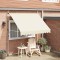 vidaXL Copertină retractabilă manual, crem, 250 cm 143695