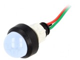Lampă LED convexă albastră 24VDC 24VAC &Oslash;13mm IP40