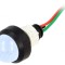 Lampă LED convexă albastră 24VDC 24VAC &Oslash;13mm IP40