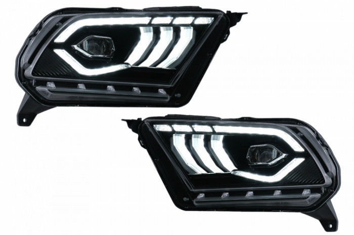 Faruri Full LED Ford Mustang V (2010-2014) cu Semnal Dinamic Secvential Performance AutoTuning