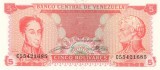 5 BOLIVARI 1989 UNC