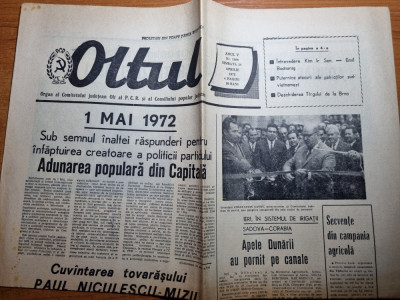 ziarul oltul 11 aprilie 1974-art. draganesti olt,caracal,bals foto