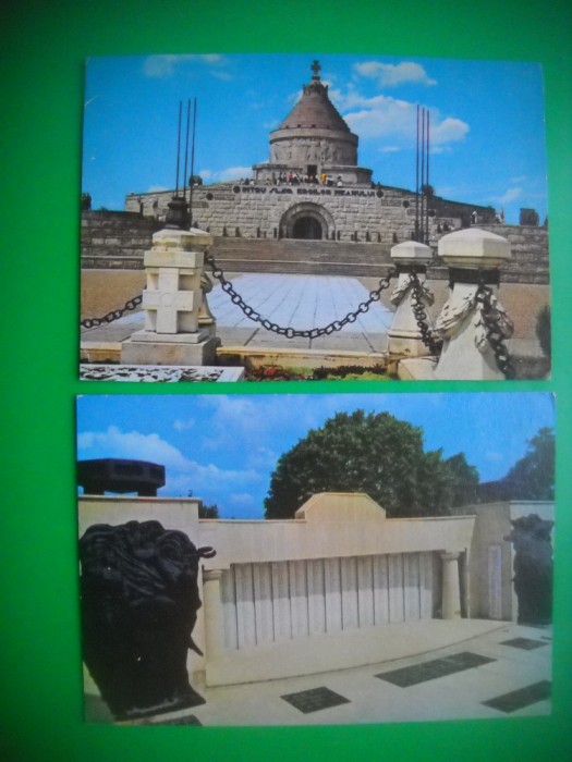 HOPCT LOT 3087 MAUSOLEE IN.. -JUD VRANCEA-2 CARTI POSTALE-CIRCULATE