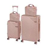 Set 5 Valize Roti TraveLux Urban XXIII Roz-Auriu ABS, Cabina 50x40x20cm, Mare 76x50x29cm, 100L, Leziter
