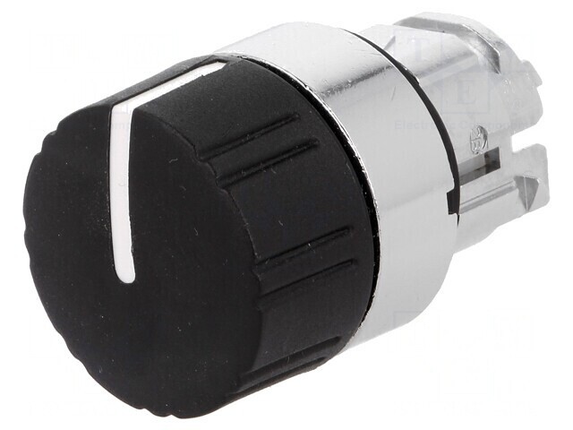 Comutator Rotativ Negru 22mm 3 Poziții