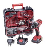 Skrutkovač Worcraft CD-S20LiWT ShareSYS, 20V Li-ion, 2x akumul&aacute;tor 2.0 Ah, nab&iacute;jačka, set s pr&iacute;slu&scaron;enstvom 74ks, v kufr&iacute;ku