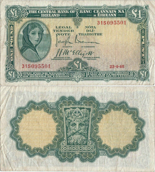 1948 ( 23 IV ) , 1 pound ( P-57b ) - Irlanda