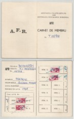 Romania, Adociatia Filatelistilor din Republica Socialista Romania, Carnet de membru, Bucuresti, 1987