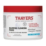 Dischete Faciale, Thayers, Blemish Clearing Pads, impotriva Acneei, Efect Exfoliant, Pre-umezite cu Acid Salicilic si Extract de Hamamelis, 60 buc