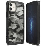 Husa Plastic - TPU Ringke Fusion X Design Camo pentru Apple iPhone 12 / Apple iPhone 12 Pro, Neagra XDAP0016