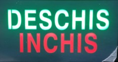 Reclama LED - DESCHIS INCHIS - de exterior / interior, 44 x 24 cm