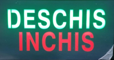 Reclama LED - DESCHIS INCHIS - de exterior / interior, 44 x 24 cm foto