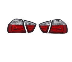 Set stopuri, lampa spate BMW Seria 3 (E90), 11.2004-08.2008 Sedan, partea stanga, LED; crom, transparent; TUNING,
