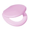 Capac WC Roz cu Burete - Universal, Polipropilena, 36x43 cm
