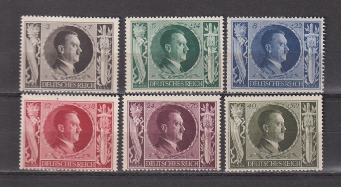 GERMANIA DEUTSCHES REICH 1943 MI.844-849 MNH