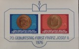 BC220, Liechtenstein 1976, colita neperforata monede, Franz Iosef al II-lea