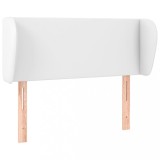 Cumpara ieftin Tablie de pat cu aripioare alb 93x23x78/88 cm piele ecologica