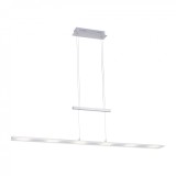 Lustra tip pendul Nele, metal/sticla, argintie, 12 x 150 x 130 cm, 4w
