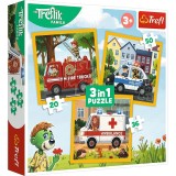 Puzzle trefl 3in1 familia treflik zambete vesele