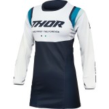 Tricou dame cross/enduro/atv Thor Rev, albastru/alb, marime XL