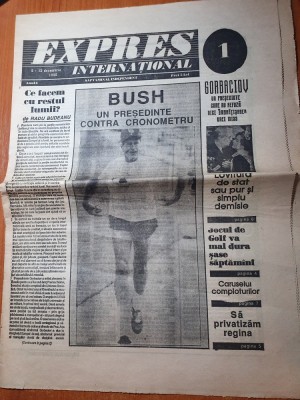 ziarul expres international 6-12 decembrie 1990-anul 1,nr. 1 al ziarului foto