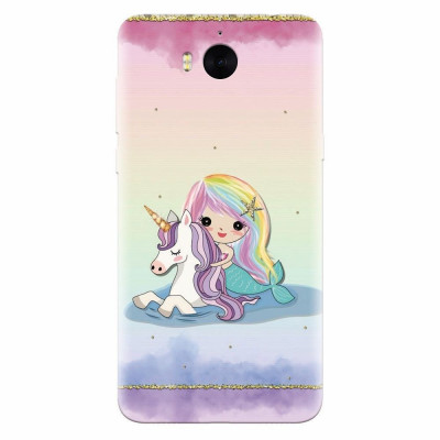 Husa silicon pentru Huawei Y6 2017, Mermaid Unicorn Play foto