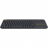 Tastatura Logitech K400 Plus, Wireless, USB, Negru