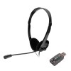 Casti Spacer, cu fir, standard, utilizare multimedia, call center, microfon