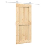 Usa glisanta cu set feronerie, 90x210 cm, lemn masiv de pin