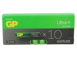 Baterii alcaline AAA 1,5V GP Ultra G-Tech, 10 bucăți nere&icirc;ncărcabile