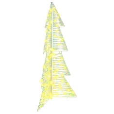 vidaXL Brad de Crăciun cu 100 LED Alb cald 120 cm PET 42019214