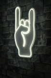 Decoratiune luminoasa LED, Rock N Roll Sign, Benzi flexibile de neon, DC 12 V, Alb, Neon Graph