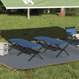 vidaXL Set de 2 paturi pliabile cu geanta de transport Albastru Material 600D Oxford