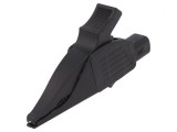 Bornă crocodil 32A 1kVDC neagră 30mm