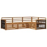 vidaXL Set de canapele de exterior 4 pcs natural Lemn Solid de Acacia 3383292