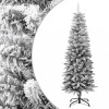 Brad de Crăciun artificial slim cu zăpadă pufoasă 150 cm PVC&amp;PE