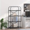 VidaXL Raft pentru cărți Stejar negru 80 x 30 x 146 cm Lemn compozit