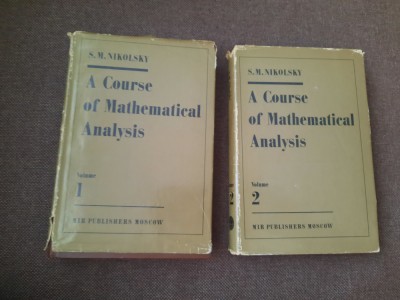 A COURSE OF MATHEMATICAL ANALYSIS S M NIKOLSKY 2 VOLUME 25/3 foto