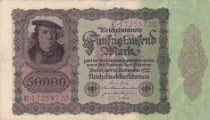 GERMANIA 50.000 marci 1922 VF!!! foto