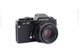 Aparat foto film Petri MF-101 cu obiectiv Petri 50mm f2, Pentax