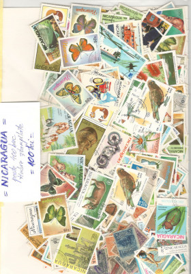NICARAGUA.Lot peste 400 buc. timbre stampilate foto