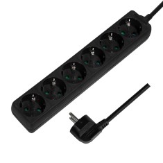 PRELUNGITOR LOGILINK, Schuko x 6, cablu 3G 1.5mm2, 230 V/16 A, 50 Hz, max. 3500 W, IP20, 1.5m, negru, &amp;quot;LPS238B&amp;quot; (timbru verde 0.8 lei) foto