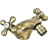 Baterie bideu Ferro Antica BAI6BR, dubla comanda, cartus ceramic, Bronz
