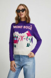 Cumpara ieftin MC2 Saint Barth pulover femei, culoarea violet, cu turtleneck