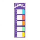 Etichete Indexare Strigo cu rigla 5x20 file, culori Neon, 45x20mm